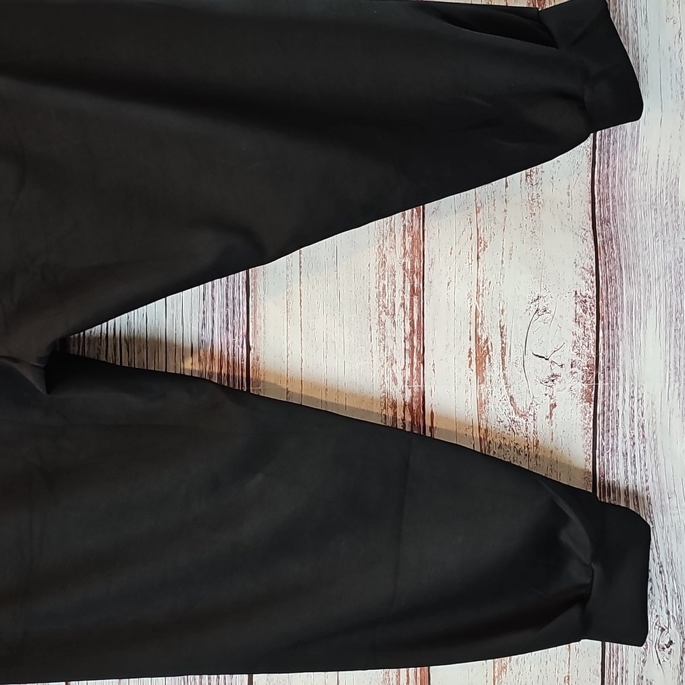 NEW PINSPARK BLACK DRAWSTRING WIDE LEG JOGGERS - Picture 6 of 12